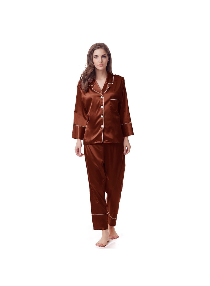 KUYING 2-piece Set Of Silk Pajamas  - Image 1
