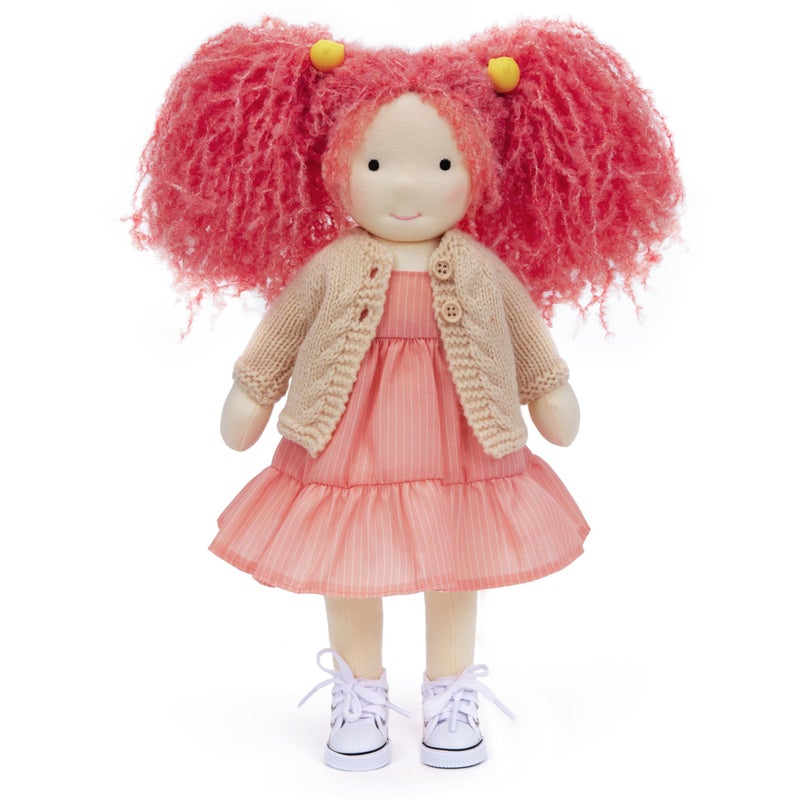 BlissfulPixie Waldorf Handmade Rag Doll Personalized Collectors Plush for Kids Birthday Present with Beautiful BoxCaroline 12 - Image 3