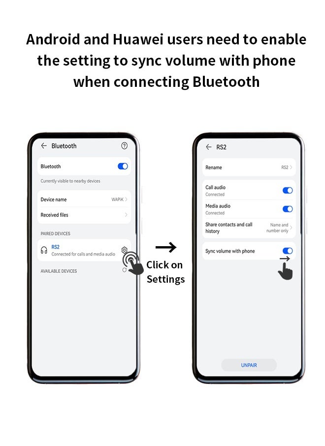 WAPIK - Korean Brand RS2 True Wireless Earpods, 6 Mics Hybrid ANC with AI Wind Noise Reduction, -42dB Noise Cancelling, Transparency Mode, Normal Mode, ANC Mode, 30-Hour Battery Life, Bluetooth 5.4, IPX5 Waterproof, Powerful Bass, Light Blue - Image 1