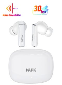 Korean Brand RS2 True Wireless Earpods, 6 Mics Hybrid ANC with AI Wind Noise Reduction, -42dB Noise Cancelling, Transparency Mode, Normal Mode, ANC Mode, 30-Hour Battery Life, Bluetooth 5.4, IPX5 Waterproof, Powerful Bass, Light Blue