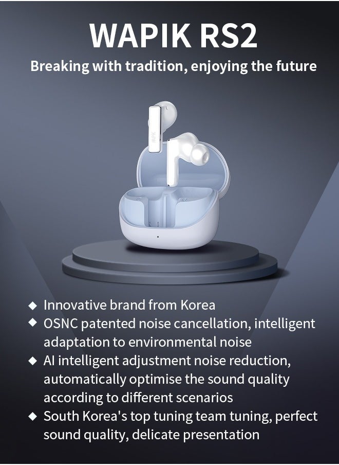 Korean Brand RS2 True Wireless Earpods, 6 Mics Hybrid ANC with AI Wind Noise Reduction, -42dB Noise Cancelling, Transparency Mode, Normal Mode, ANC Mode, 30-Hour Battery Life, Bluetooth 5.4, IPX5 Waterproof, Powerful Bass, Light Blue - pzsku/Z05159F31583A52162F6EZ/45/_/1736133801/4dcd0030-65f0-41b0-b8ee-b557d96e3499