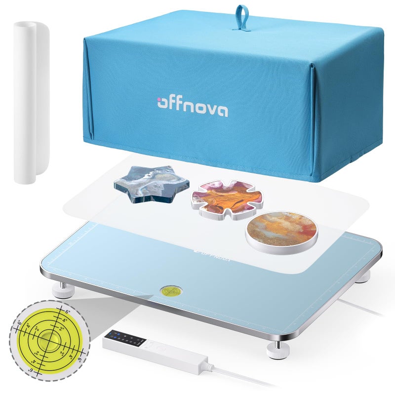 OFFNOVA Resin Heating Mat & Leveling Table, 2-in-1 Resin Tools for Epoxy Resin, Resin Curing Machine for Resin Molds, Undeformed Resin Dryer with Smart Timer & Temperature Control, Silicone Mat - Image 1