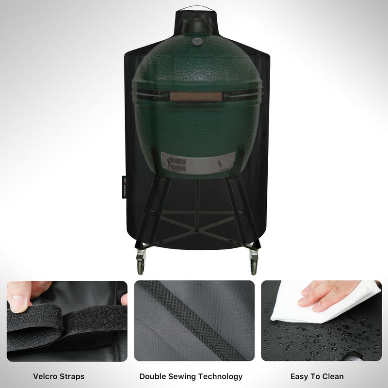 Suphomeware BBQ Grill Cover for Large Green Egg, Waterproof Resistant and Heavy Duty Smoker Barbecue Cover - Image 5