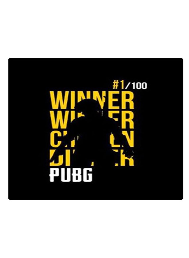 RKN Printed Anti-Slip Gaming Mouse Pad Black/Yellow/White
