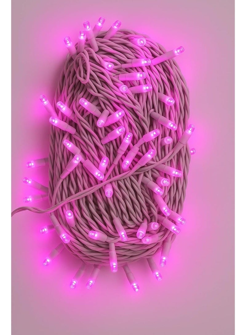 U.E 50 Meter Fairy Lights with 480LEDs Waterproof Decorative Lighting for Outdoor & Indoor, Wedding, Party, Garden, Christmas Plugin U.E LED Light Fairy (PINK) - Image 2
