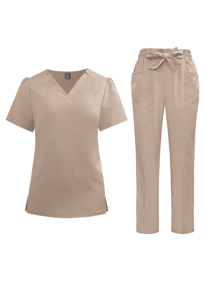 NIBEMINENT High-quality Surgical Uniforms Woman Nursing Set Top Pant Articles Medical Uniform Scrub Clinical Beauty Salon Spa Hospital Suit - Image 1