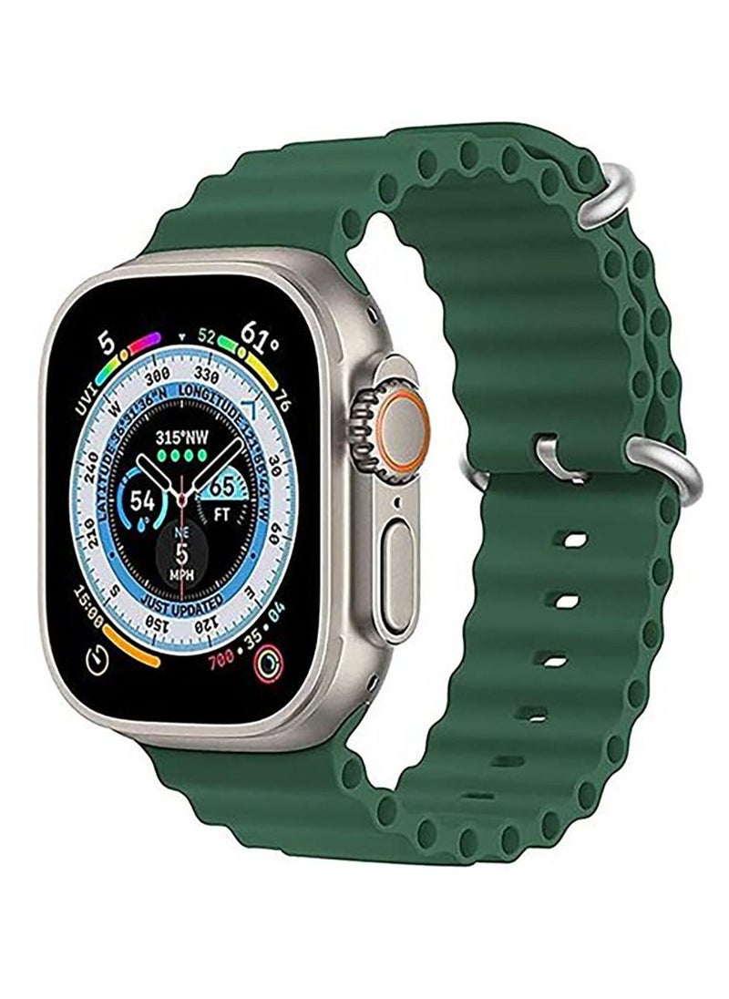 Generic - Silicon Replacement Strap For Apple Watch Series 7 And Series 8 (45mm) And Apple Watch Ultra (49mm) - Green - Image 1