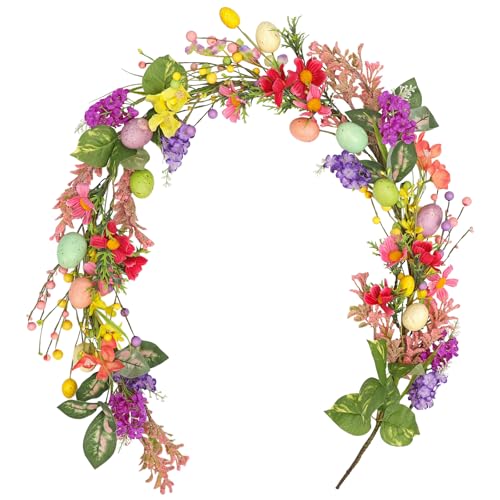 Briful 517ft Floral Garland Artificial Floral Vine Garland Decoration Centrepiece Table Decor Indoor Outdoor Fireplace Mantel Front Door Table Staircase - Image 1
