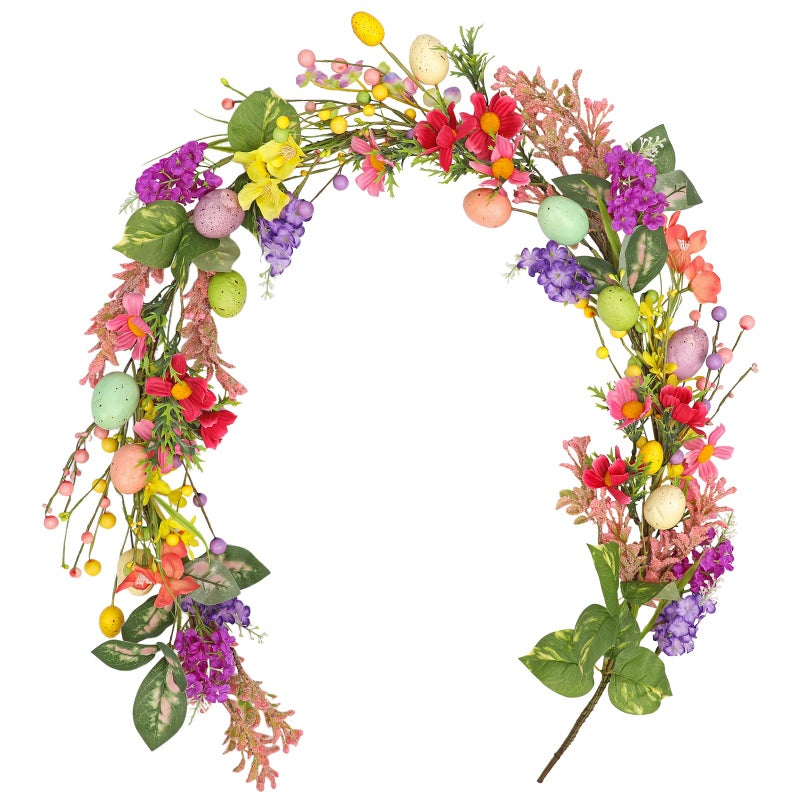 Briful 517ft Floral Garland Artificial Floral Vine Garland Decoration Centrepiece Table Decor Indoor Outdoor Fireplace Mantel Front Door Table Staircase - Image 2