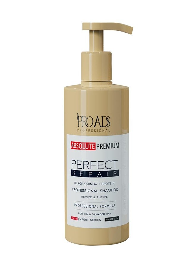PRO ADS Perfect Repair Shampoo 300ml for Dry & Damaged Hair | Deep Nourishing & Strengthening Shampoo | Helps Repair Damage, Reduce Breakage & Frizz | Gently Cleanses, Restores Moisture & Shine - Image 1