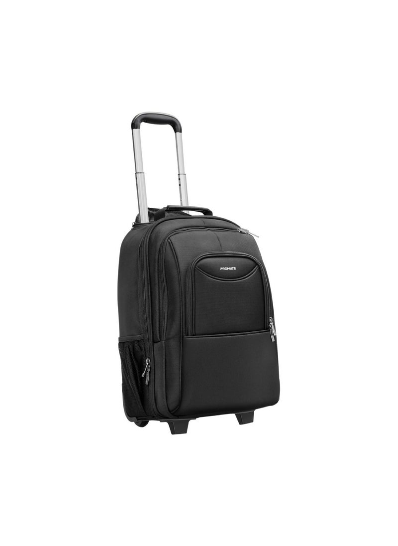 PROMATE - Trolley Bag, Premium 2-in-1 Trolley Bag and Backpack with Secure Zippers, Side Pockets, Adjustable Straps, Water Resistance and In-Line Wheels for 16” Laptops, - Image 1