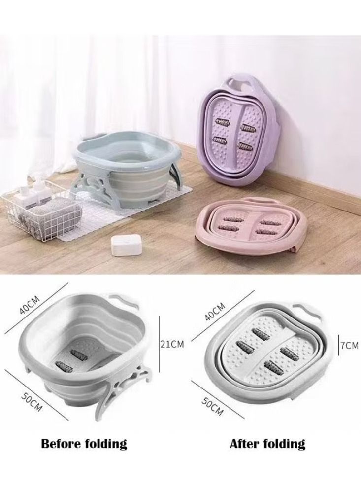 Dream Zone Portable Foldable Foot Bath with Massage Rollers - Image 1