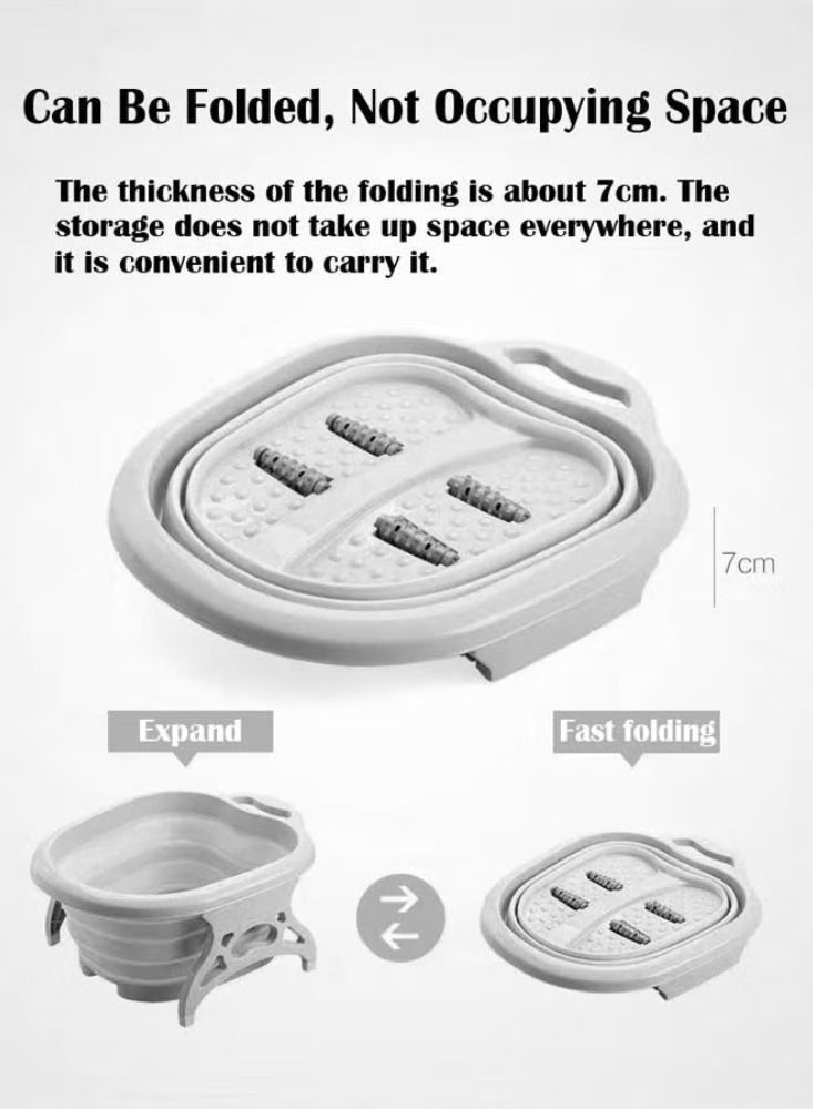 Dream Zone Portable Foldable Foot Bath with Massage Rollers - Image 3