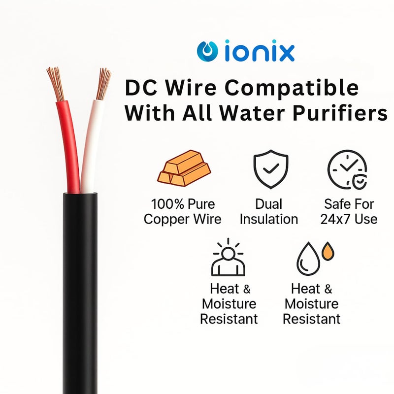 IONIX SMPS 24V 2.5A Power Supply Adapter for RO Water Purifier | 2 Years Warranty | Compatible with 75/100 GPD RO Pumps | Universal Input 110-280V | Short Circuit Protection | High Efficiency - Image 3