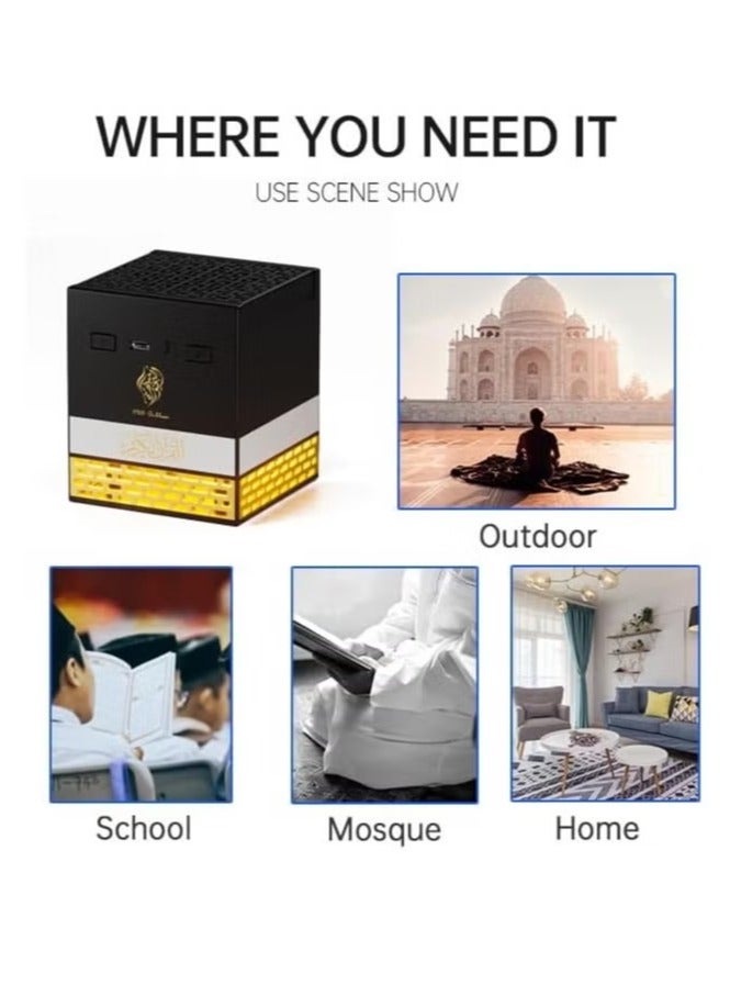 ELTRAZONE مكبر صوت القرآن مع البخور، سور القرآن وأضواء LED – 18 قارئ، 15 ترجمة – مثالي للاستماع، الاسترخاء، والاتصال الروحي - Image 3