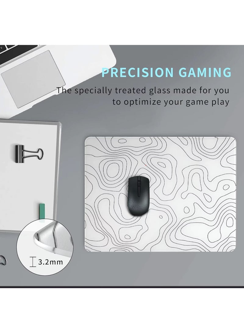 GAMETEN Glass Gaming Mouse Pad – 40×45 cm Large Hard Surface | Water u0026 Scratch Resistant | Ultra-Smooth Glide | Easy to Clean | Professional Gaming Desk Mat - Image 4