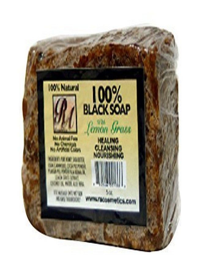 RA COSMETICS RA Cosmetics 100% Black Soap, Lemon Grass, 5 oz  - Image 2