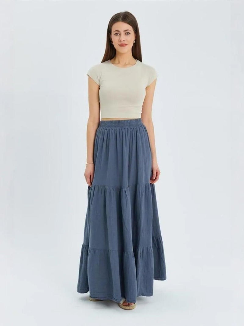 Mixray Maxi Cotton Skirt - Image 3