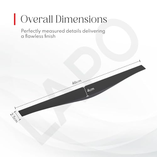LAPO Elite 18 Inch Aluminum Kitchen Profile Handles, Cabinet Profile Handle, Drawer Handle for Kitchen, Profile Handles for Wardrobe, Profile Pull Handle for Home, Hotel, Office(Black Finish) - Image 2