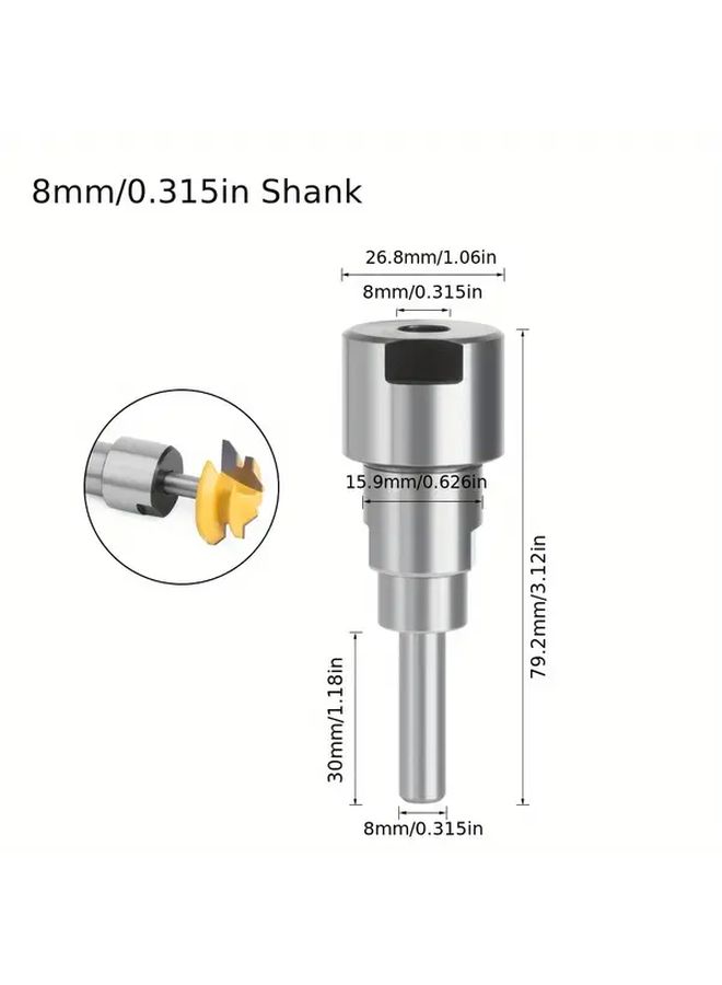 Router Bit Collet Extension Rod 12mm - 12.7mm Metal Woodworking Milling Cutter - Image 5