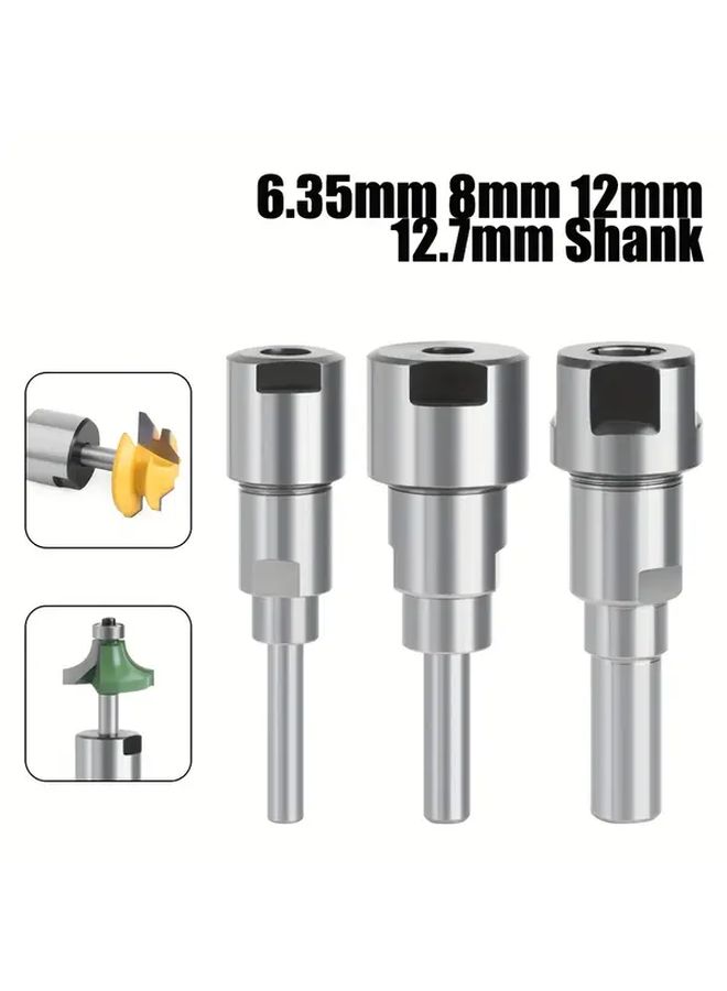 Router Bit Collet Extension Rod 12mm - 12.7mm Metal Woodworking Milling Cutter - Image 1