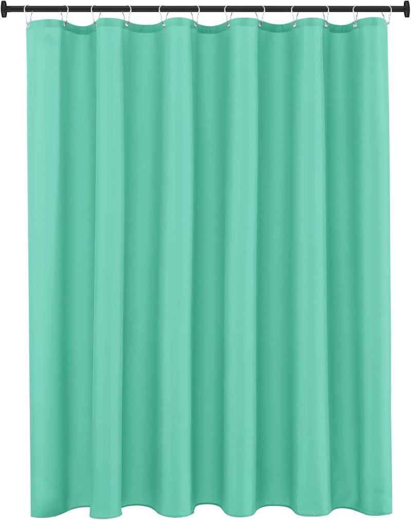 Biscaynebay Quality Fabric Shower Curtain Liners 72 Inch by 72 Inch, Teal Water Resistant Bathroom Curtains Rust Resistant Grommets & Weighted Bottom Hem Machine Washable - Image 1