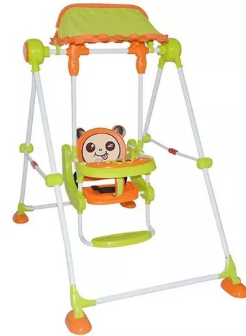 أرجوحة موسيقية محمولة وخفيفة الوزن وقابلة للطي للأطفال الصغار 100سم