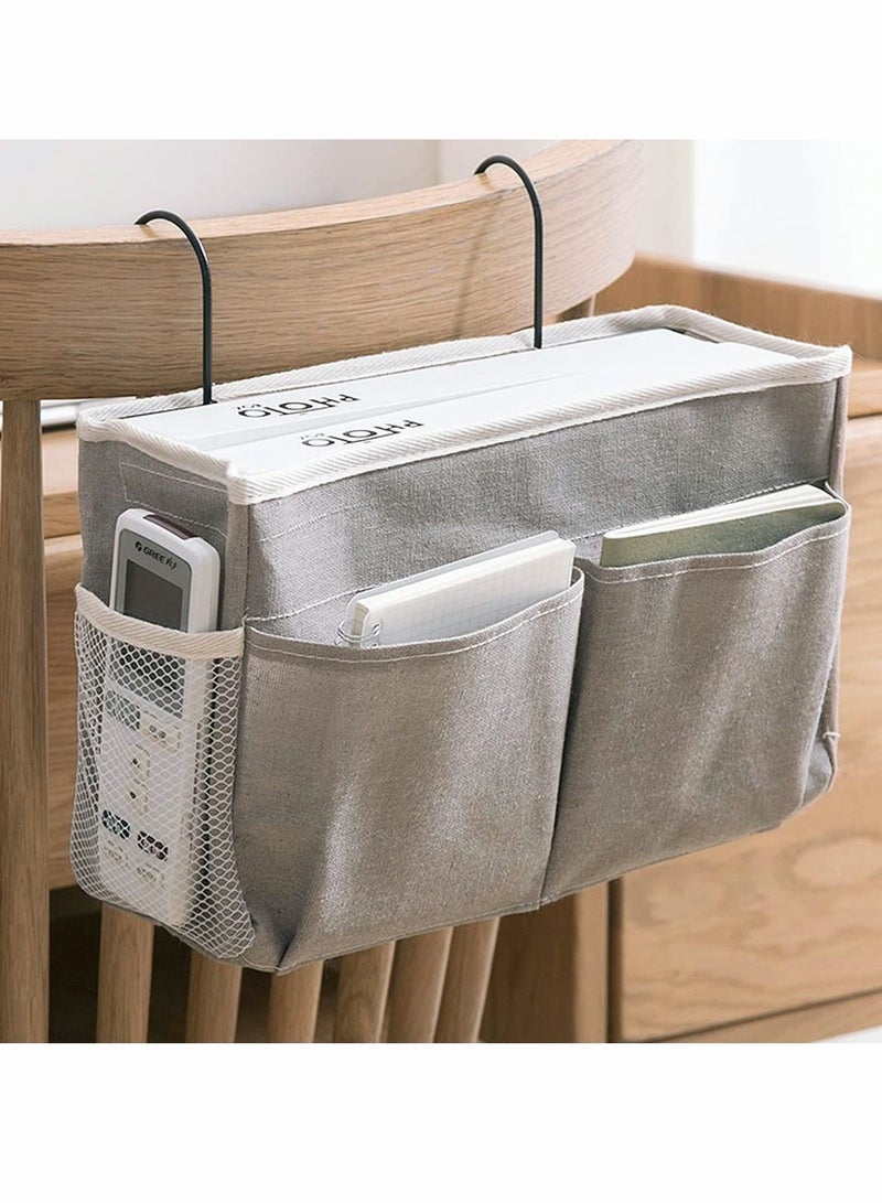 الأزرق جي دبليو Bedside Storage Bag, Bed Pockets Baskets, Hanging Organiser, Dormitory Organiser Caddy Desktop Rack for Home Office School Dorm Room Bunk - Image 2