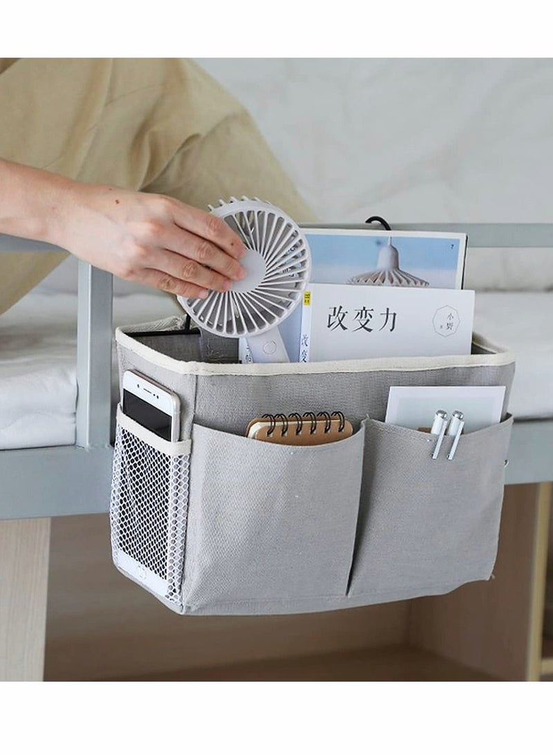 الأزرق جي دبليو Bedside Storage Bag, Bed Pockets Baskets, Hanging Organiser, Dormitory Organiser Caddy Desktop Rack for Home Office School Dorm Room Bunk - Image 4