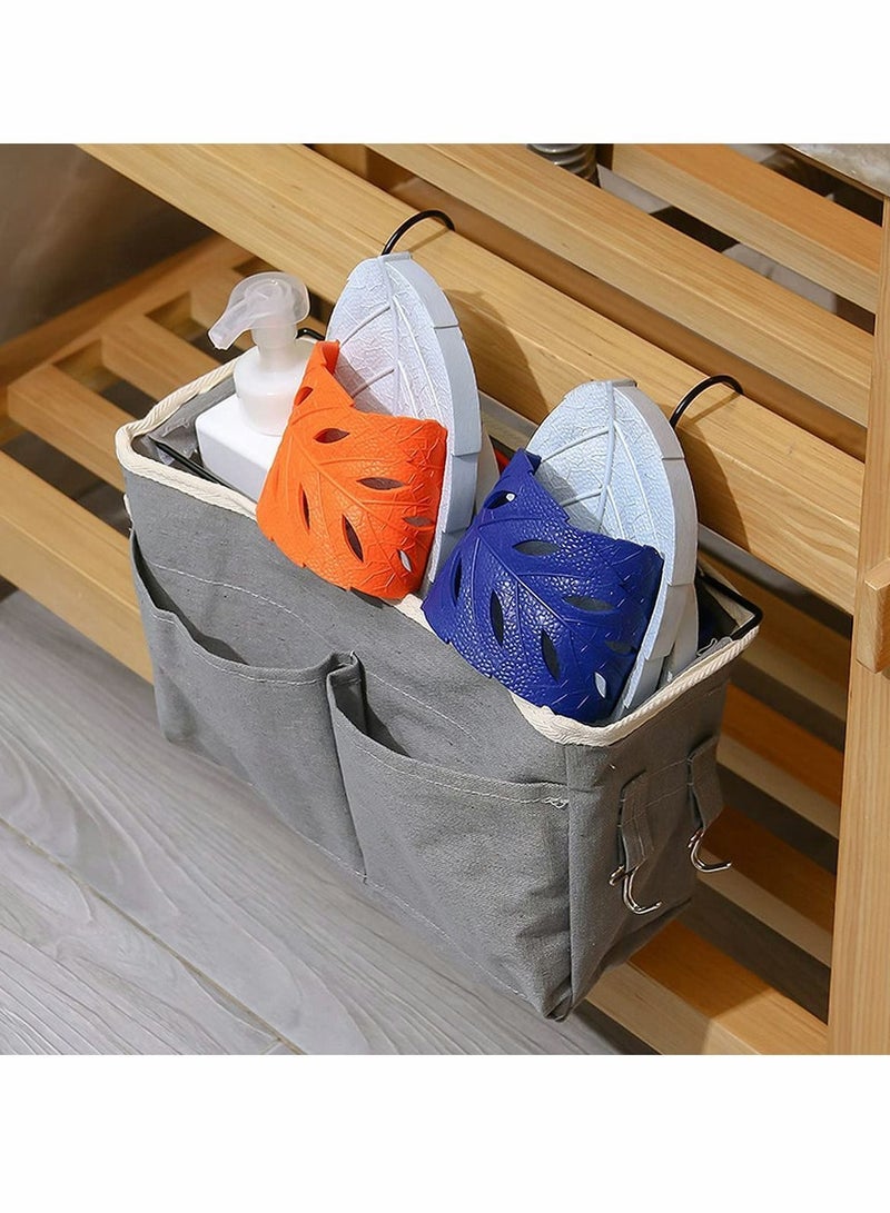الأزرق جي دبليو Bedside Storage Bag, Bed Pockets Baskets, Hanging Organiser, Dormitory Organiser Caddy Desktop Rack for Home Office School Dorm Room Bunk - Image 3