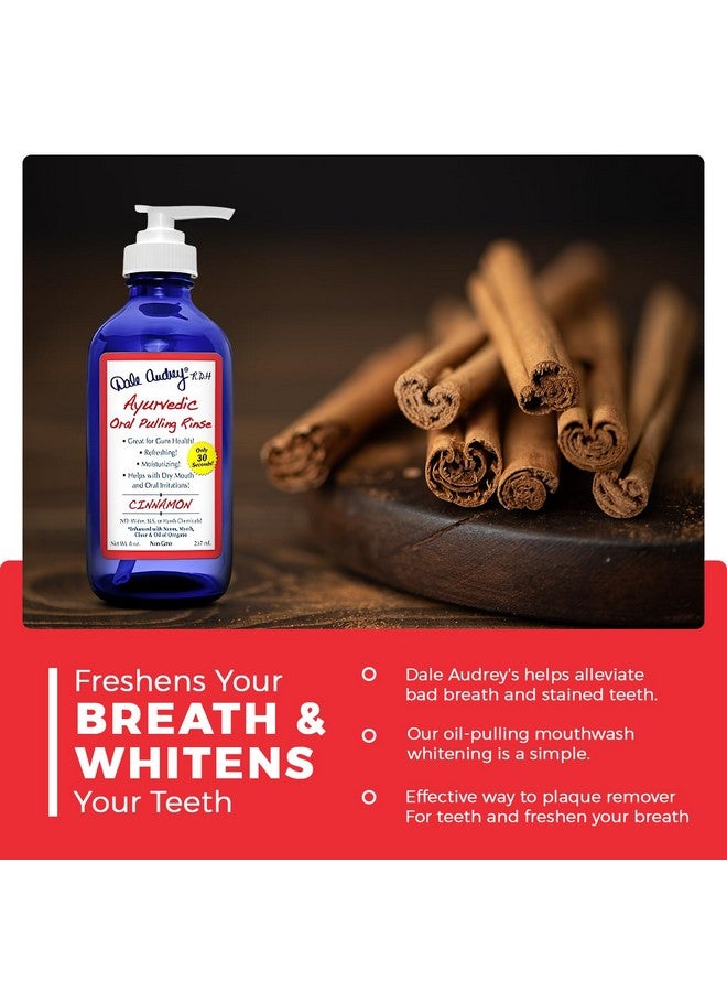 دايل أودري سحب الزيت الطبيعي للأسنان واللثة | غسول الفم بنكهة القرفة لعلاج رائحة الفم الكريهة | الزيوت العطرية العضوية لتبييض الأسنان وإنعاش النفس | (16 أوقية) - Image 4
