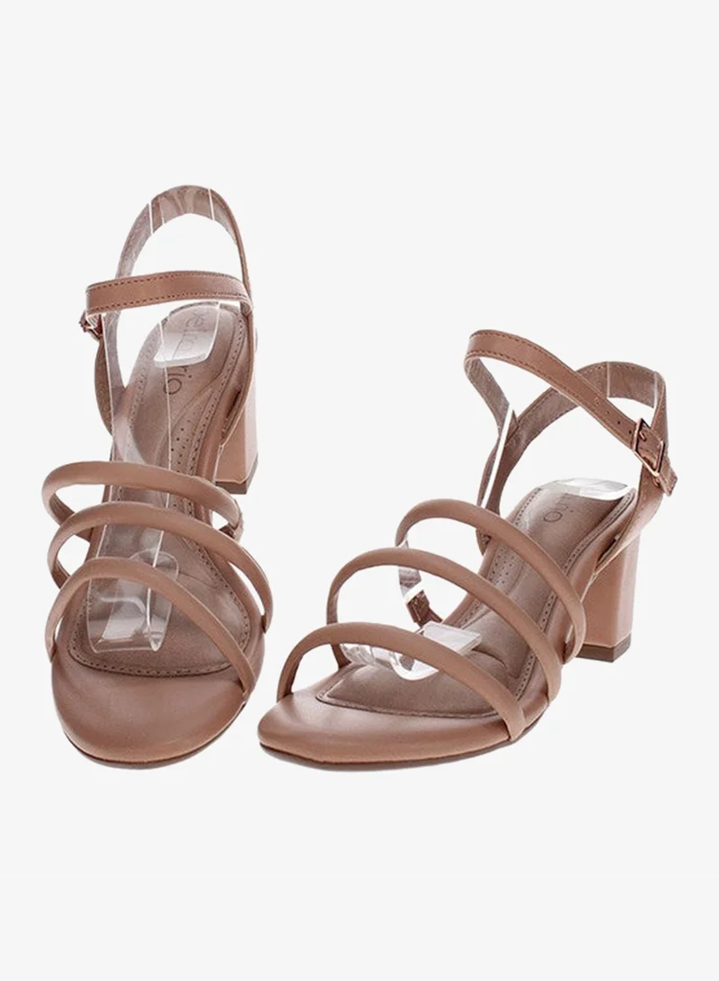 Beira Rio Nude Heels Sandal for Women – Stylish Ladies Heel Sandals & Sling Back Heels for Girls for Women | Best Price UAE