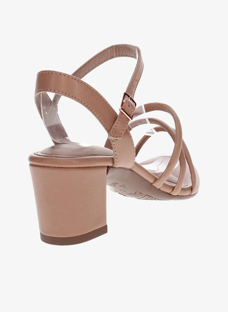 Beira Rio Nude Heels Sandal for Women – Stylish Ladies Heel Sandals & Sling Back Heels for Girls for Women | Best Price UAE