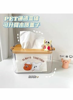 Generic Transparent Tissue Storage Box Living Room Paper Towel Holder  - Image 4