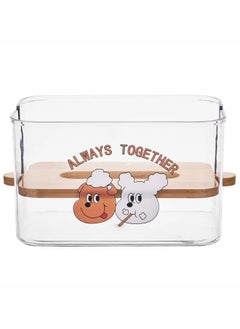 Generic Transparent Tissue Storage Box Living Room Paper Towel Holder  - Image 2