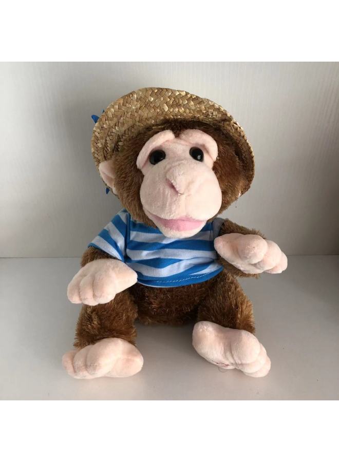 لعبة قطيفة كهربائية قرد يغني رقص غوريلا قطيفة لعبة دمية قرد للأطفال - اللون: أحمر - المواصفات: 20 * 20 * 22 سم - Image 5