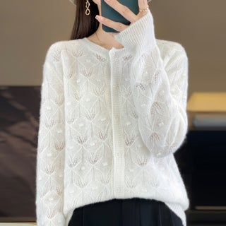 Long Sleeve Knit Wool Jacket Pearl White - pzsku/Z051662571CE1E01298BCZ/45/1746215733/120024ff-15eb-49c9-9196-083679996df4