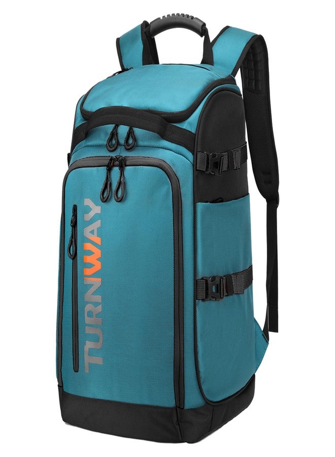 TurnWay Ski/Snowboard Boot Backpack/Ski Boot Backpack | Excellent for Store All Gear | Travel with Waterproof Exterior, Reflective Strip for Men, Women and Youth (Blue-Black) - Image 1