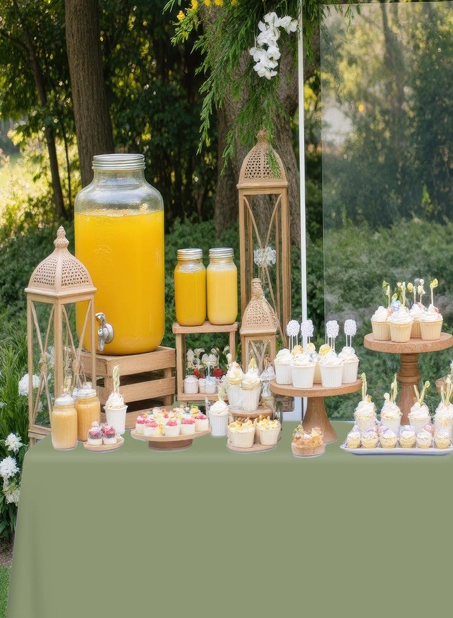 Whaline 16Pcs Sage Green Plastic Tablecloth Sage Green Dusty Pink Rectangle Table Cover Waterproof Table Cloth for Wedding Baby Shower Decoration, 54 x 108 Inch - Image 5