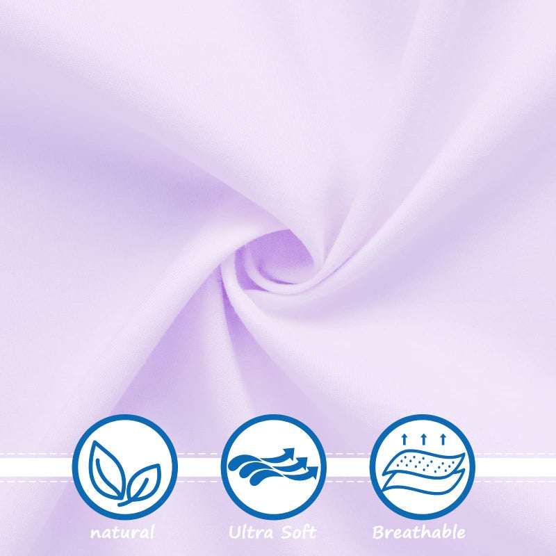 Coldwind Crib Sheets Girl, 2 Pack Baby Sheets for Standard Crib Mattress & Toddler Bed Mattress, Snug Fit Breathable Soft Fitted Crib Sheet, Pink & Violet - Image 4