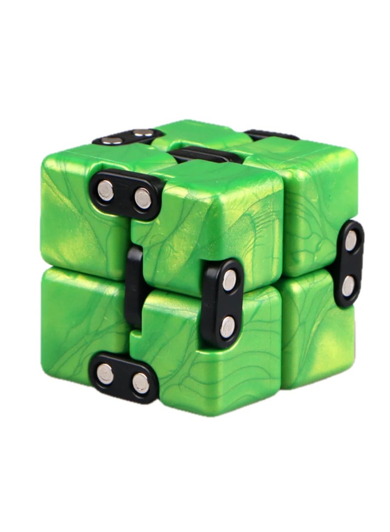 QiYi Infinity Cube Emerald Green Fidget Toy â€“ Portable Folding Stress Relief Puzzle