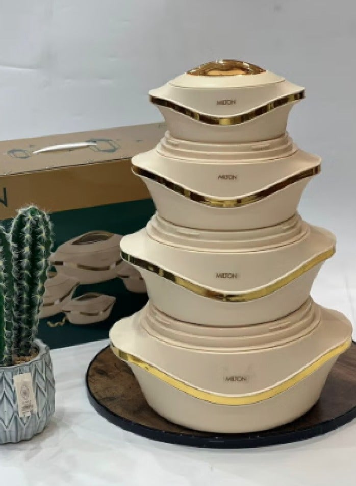 ميلتون حافظات طعام من 4 قطع بلاستيك واستانلس ستيل بحجم 500 مل ، 1000مل ، 1500مل ، 2500 - Image 2