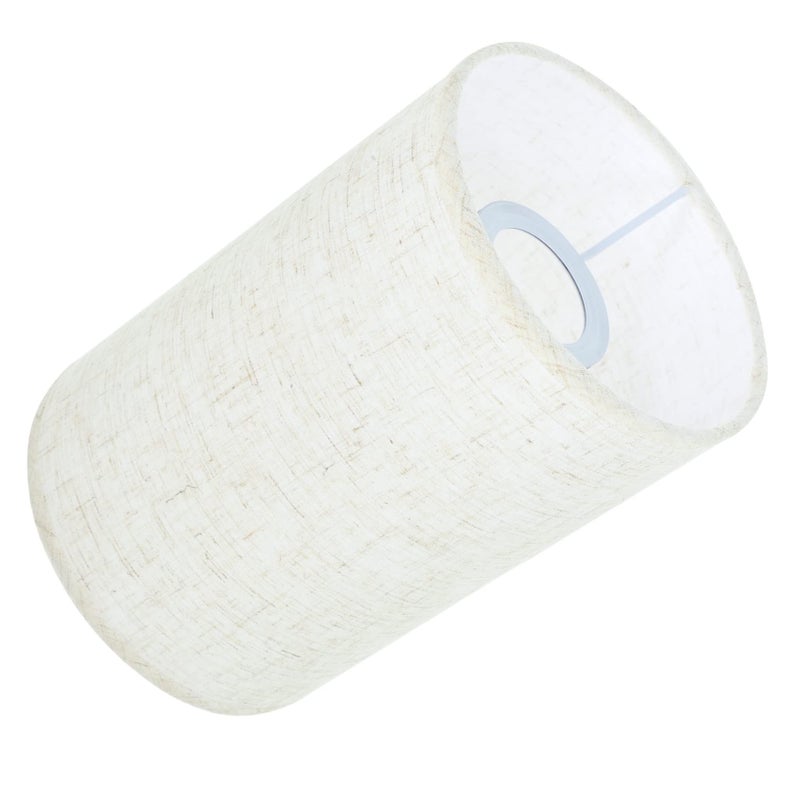 Beige Linen Drum Lamp Shade For Floor And Desk Lamps Modern Rustic Round Light Softener - Image 2