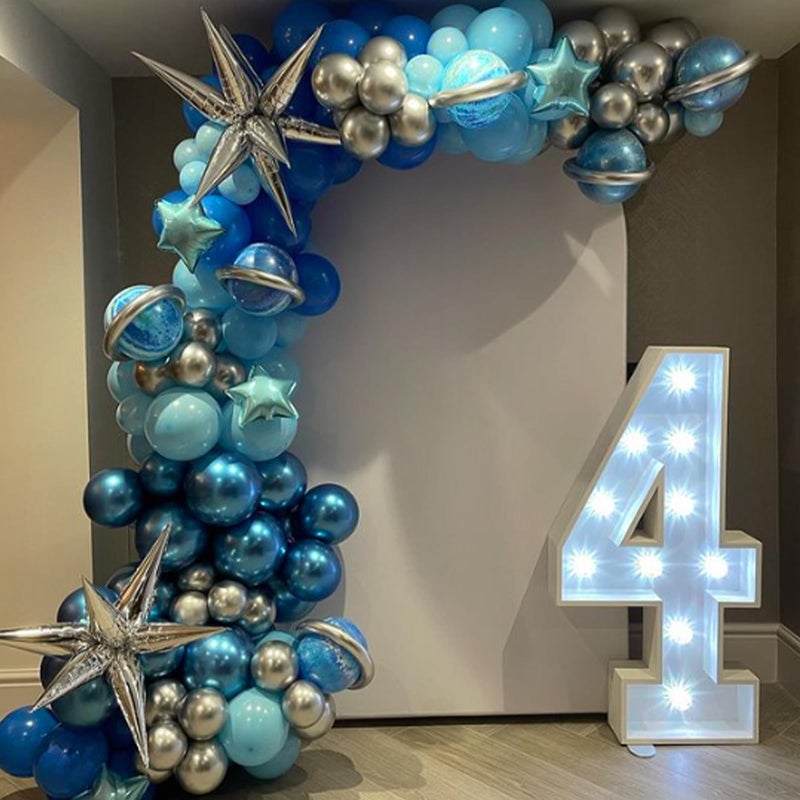 Awenztech Metallic Blue Balloons 12 inch, Chrome Blue Latex Balloons 50pcs Party Balloons for Graduation Christening Baby Shower Birthday Party Decorations - Image 5