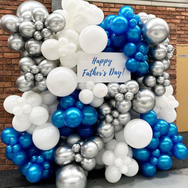 Awenztech Metallic Blue Balloons 12 inch, Chrome Blue Latex Balloons 50pcs Party Balloons for Graduation Christening Baby Shower Birthday Party Decorations - Image 4
