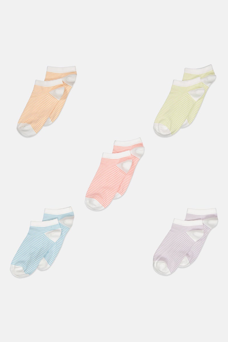RBX جوارب كاحل نسائية 5 أزواج بدون تيري، متعددة الألوان - Image 1