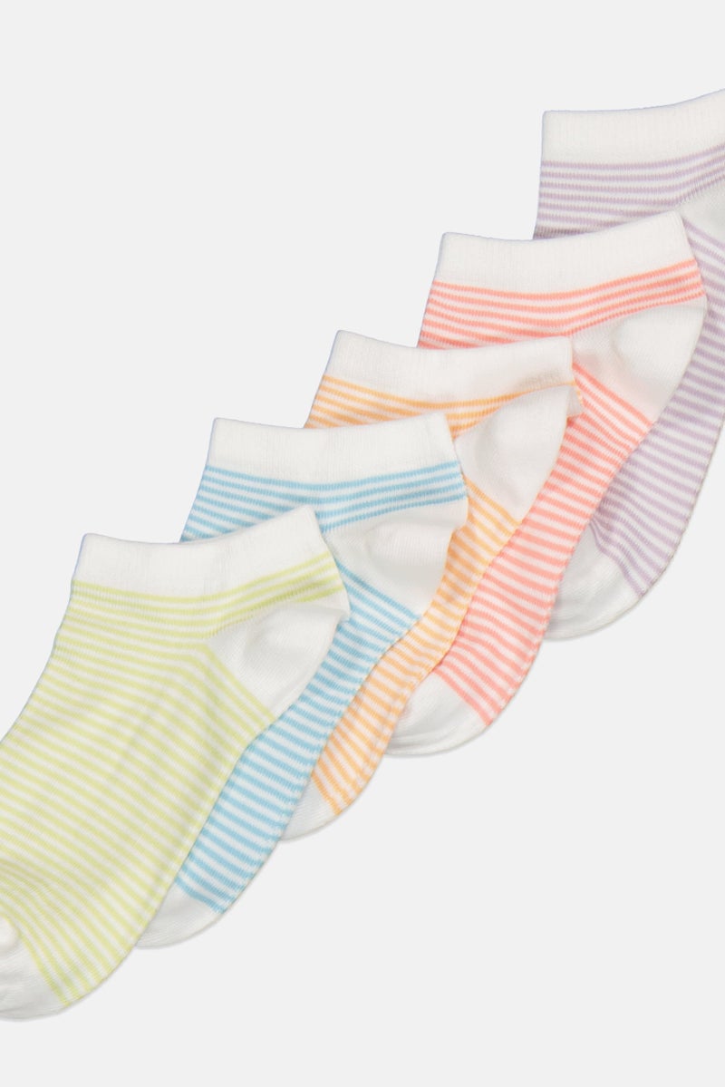RBX جوارب كاحل نسائية 5 أزواج بدون تيري، متعددة الألوان - Image 2