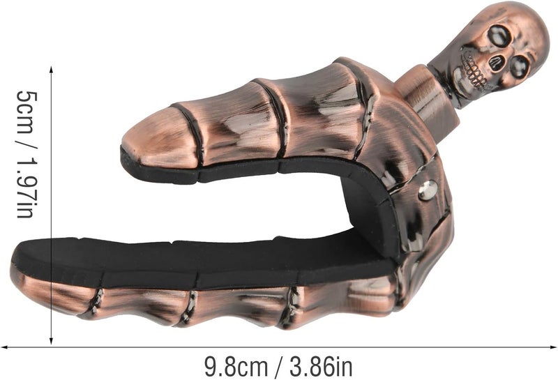 woobles Guitar Capo Skull Capo Adjustable Tightness Accessories Parts for Folk Acoustic Guitar Ukulele(bronze) - Image 4