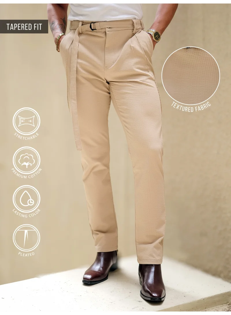 مانياك بنطلون رجالي بيج مخطط أمازون