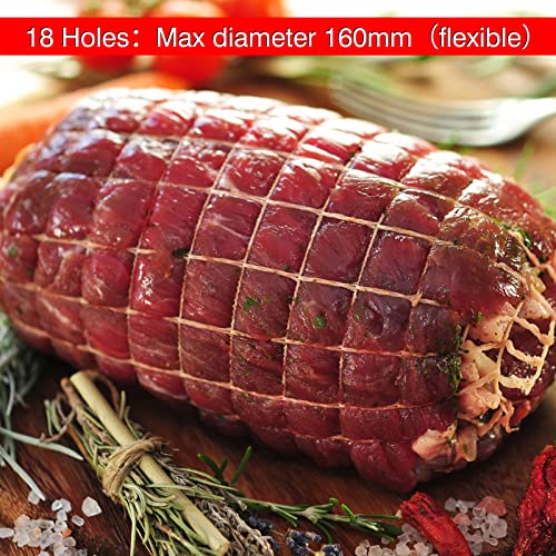Yiphates 5m Meat Netting Roll,Size 18,Elastic Smoked Meat Poultry Ham Netting Meat Butcher Twine Net Roll Wrapping Net,Beef Netting Roll for Meat Cooking Meat Sausage Making - Image 2